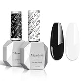 MelodySusie vernis gel noir 15ml pour une couverture durable.