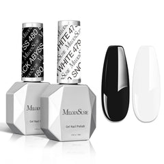 MelodySusie vernis gel noir 15ml pour une couverture durable.