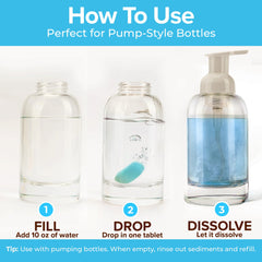 MELTINGTABS dispenser mousse mains compatible avec la plupart des distributeurs