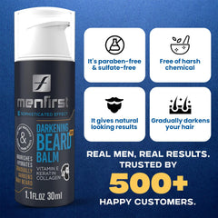 MENFIRST barbe teinte subtile gris: rendu naturel et progressif.