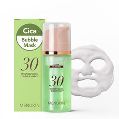 MENOKIN masque-bulles 30 secondes: hydratation rapide et soin apaisant.