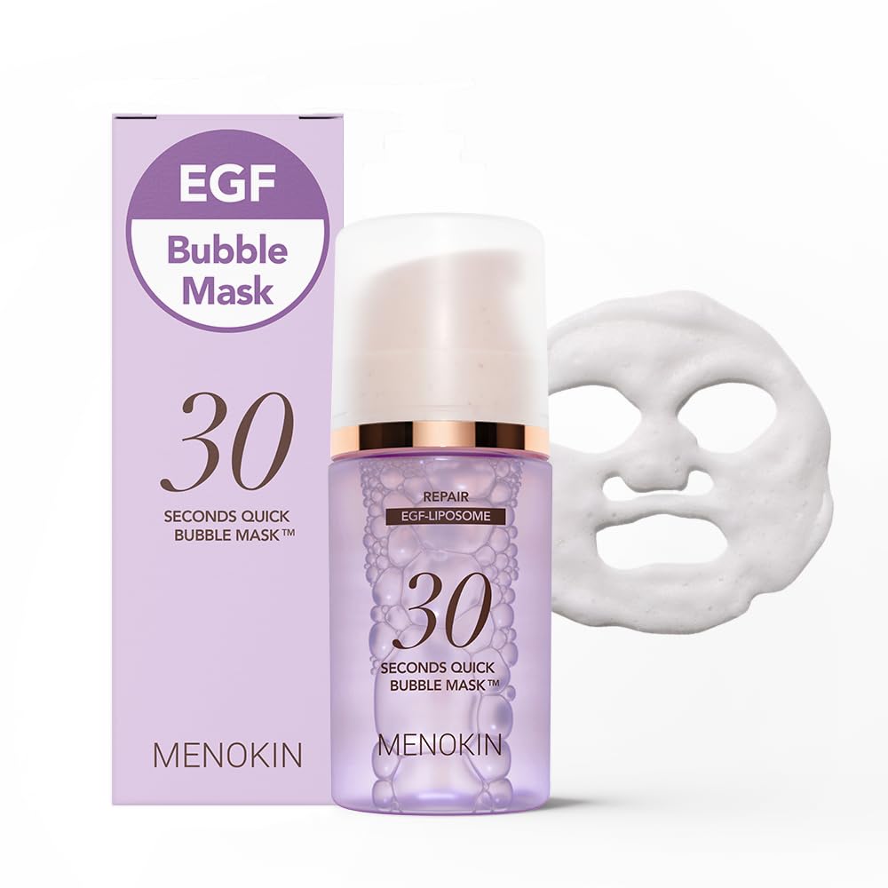 MENOKIN Masque Bulles 30 Secondes — emballage élégant pour soin rapide du visage