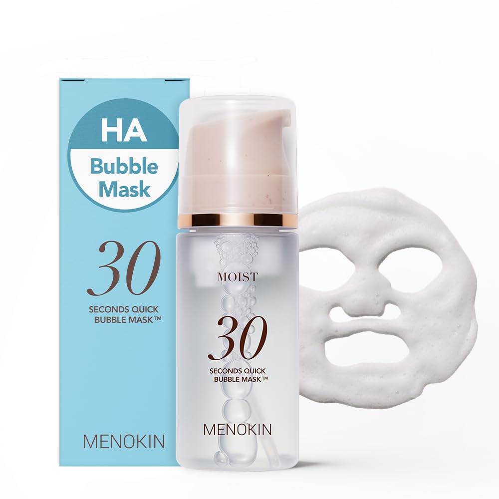Masque MENOKIN à bulles avec acide hyaluronique, hydratation en profondeur