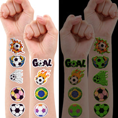 MeoIsDaBest tatouages football pré-coupé—96 pièces faciles à partager durant la fête.