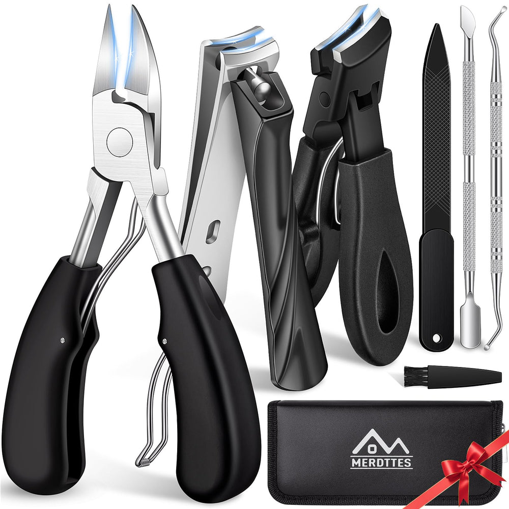 Le kit MERDTTES complet dans son étui cuir pour seniors, pratique et élégant.
