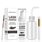Mererke_Pretty nettoyant-cils-extensions-50ml: prépare les cils pour une adhérence potentielle.