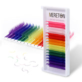 MERETON extensions cils colorées mélange 16 rangs pour un regard vibrant et expressif
