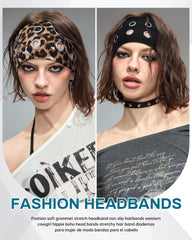 Mesovor bandeau leopard imprimé, look streetwear tendance et facile à assortir
