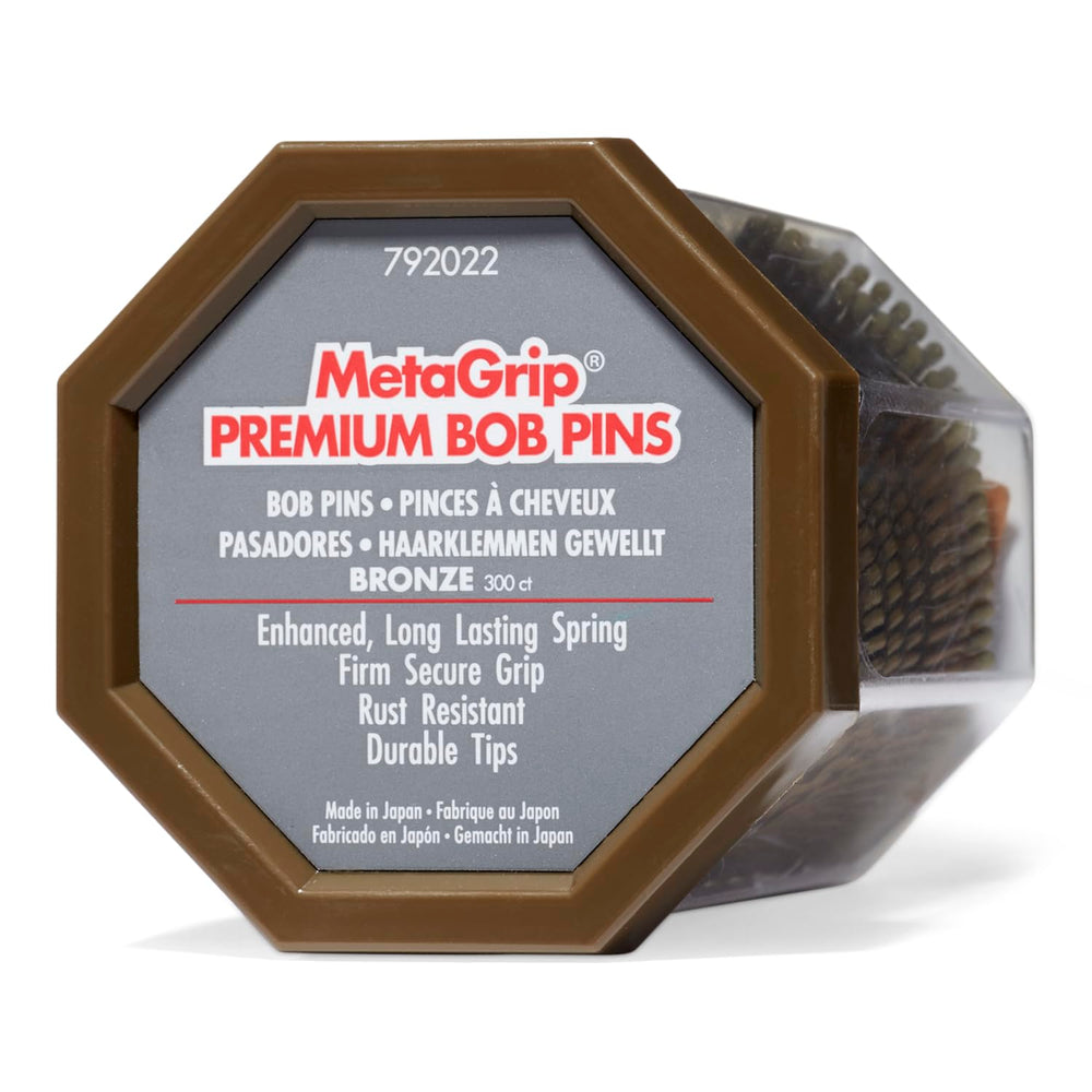 Pinces MetaGrip bronze premium 300 pièces, adhérence ferme pour coiffures durables.