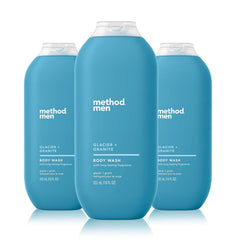 Method Men Body Wash Glacier Granite, bouteille nette et parfum durable pour la douche