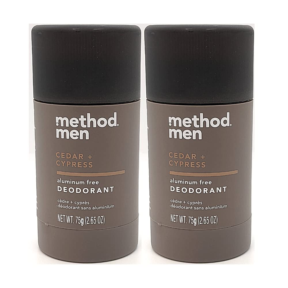 Method Men déodorant sans aluminium, baton cedre-cypres, protection longue durée.