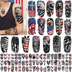 Tatouages Metuu Independance 77 designs patriotiques pour festivites du 4 juillet