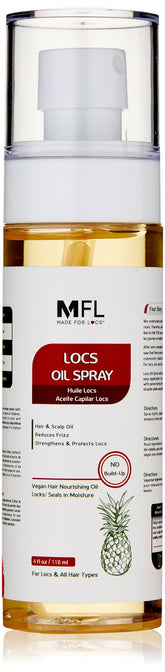 MFL Made For Locs huile végane en bouteille, pulvérisation légère pour nourrir les locs.