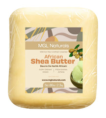 Beurre-karite-africain brut ivoire MGL Naturals, peau hydratée et texture lisse prête à l’application