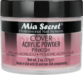Mia Secret Cover Pinkish poudre acrylique en bouteille pour une couvrance homogène.