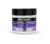 Mia Secret Poudre acrylique blanche 1oz pour arts 3D nets et durables.