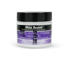 Mia Secret Poudre acrylique blanche 1oz pour arts 3D nets et durables.
