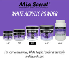 Mia Secret poudre blanche parfaite pour une manucure française.