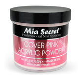 Mia Secret Poudre acrylique rose couvrante – bouteille prête à l’emploi pour ongles durables