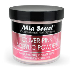 Mia Secret Poudre acrylique rose couvrante – bouteille prête à l’emploi pour ongles durables