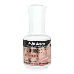 Mia Secret vernis Gel de renforcement Bio nu, flacon; couverture homogène.