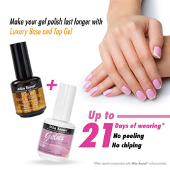 Mia Secret nails with glossy finish after top coat.