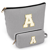 Trousse mibasies deux pièces en noir, pratique et légère pour le voyage.