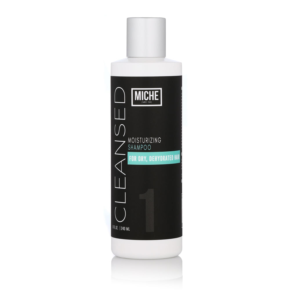 Miche Beauty Cleansed Shampoo bouteille versement, lavage facile et hydratation légère.