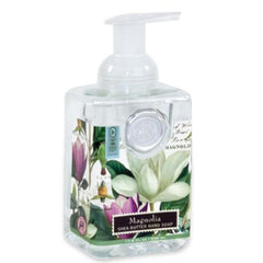 Michel Design Works Magnolia foaming soap bottle for kitchen and bathroom with gentle cleansing.