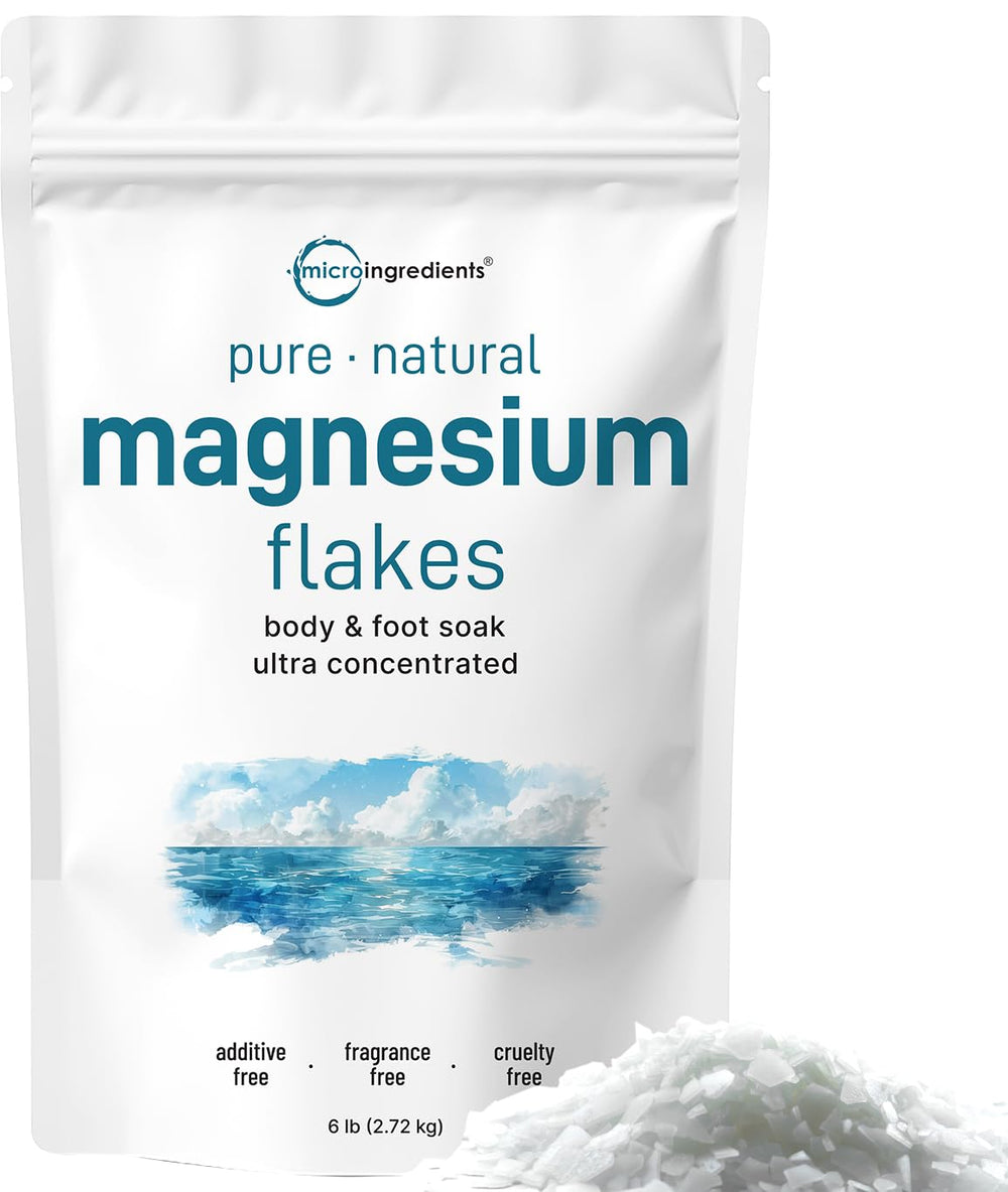 Flocons de magnésium Micro Ingredients pour bain-pieds, dissolution rapide et moment relaxant