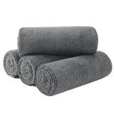 MICROFI serviettes microfibre gris 16x29, absorption rapide pour cheveux.