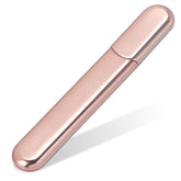 MiDenso lime à ongles en verre avec étui rose-or, brillance durable.