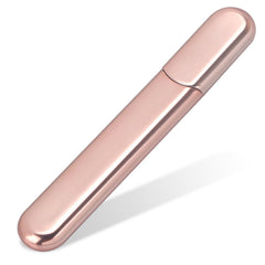 MiDenso lime à ongles en verre avec étui rose-or, brillance durable.