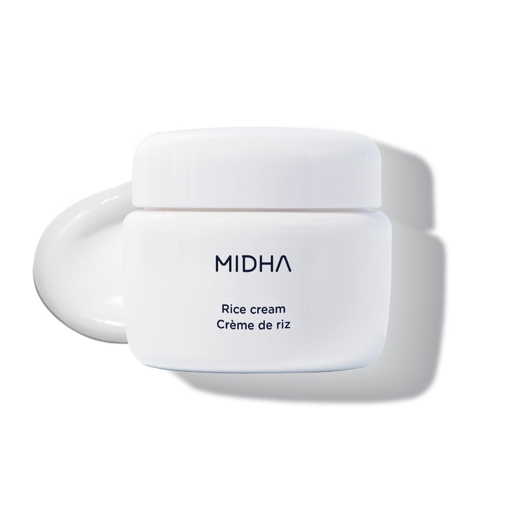 MIDHA Crème Riz Hydratation Profonde: texture légère qui hydrate durablement la peau.