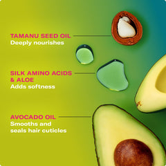 Fridge-chill usage shot of Mielle Avocado & Tamanu Curly Mousse for smoothing