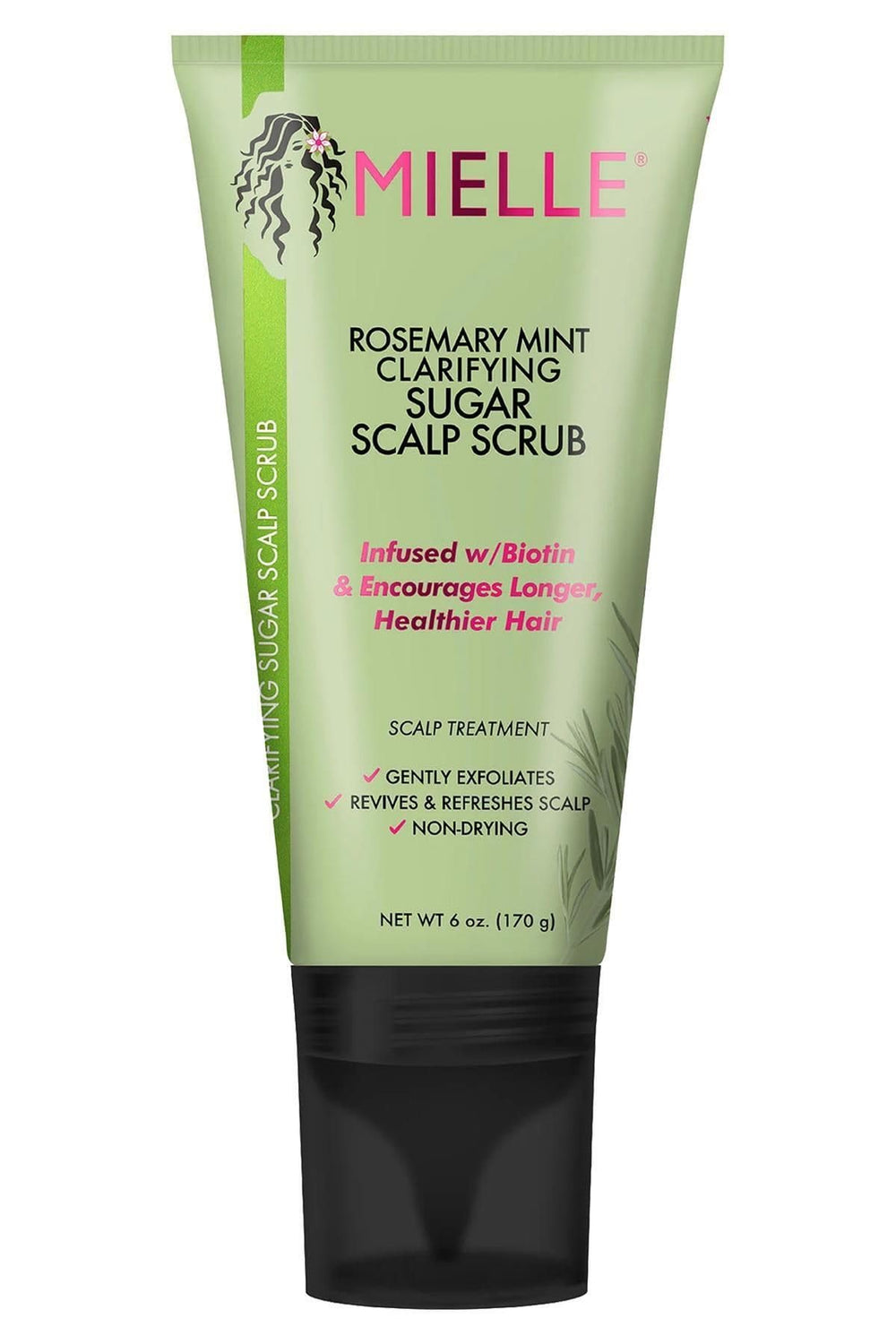 Gommage cuir chevelu Mielle Organics au romarin et menthe, sensation rafraîchissante