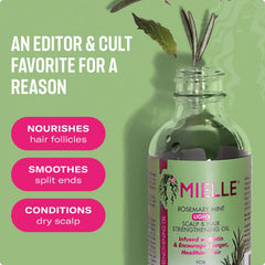 Huile pré-lavage Mielle Organics prépare les cheveux pour le lavage.