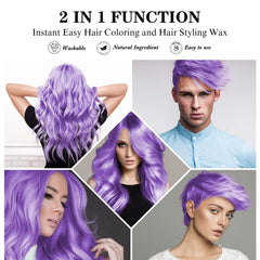 Mifeloy appliquer-cire-teinture-cheveux-violet démonstration simple et rapide.