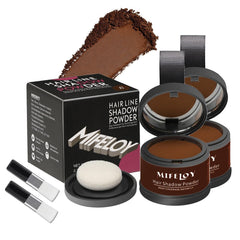 Poudre Mifeloy pour racines brun foncé, couverture naturelle.