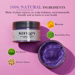 Mifeloy texture creme teinture violet montre texture onctueuse et application facilitée.