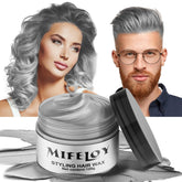 Mifeloy Wax Colorant Cheveux Gris Argent : couleur instantanée et tenue légère.