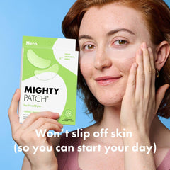 Mighty Patch s'adapte au contour des yeux pour un confort durable.