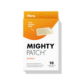 Mighty Patch Surface on back shows large-area coverage for acne