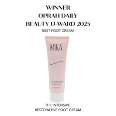 Crème Mika Vie – talons fissurés nourris et protégés.