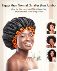 mikimini bonnet-noir avec bord-orange design lumineux et pratique.