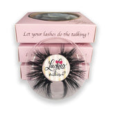 Mikiwi cils mink 3D D384-3 dans sa boîte, regard glamour prêt.