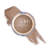 Milani Baked Bronzer close-up swatch showing 12-hour glow