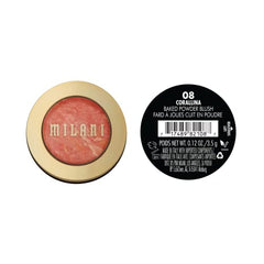 Milani Blush Corallina, teinte rose satinée, glow doux pour le teint.