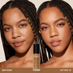 Teinte Amande Épicée: couleur adaptée au teint pour un fini naturel.