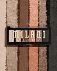 Milani Gilded Mini Yeux – échantillons de couleurs montrant un pigment riche et durable.